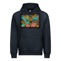 Navy wooden cross background Urban Hoodie - BarkalooDesign