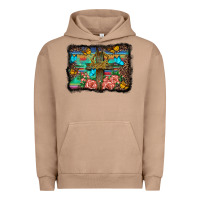 Pigment Burro wooden cross background Urban Hoodie - BarkalooDesign