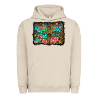 Pigment French Oak wooden cross background Urban Hoodie - BarkalooDesign