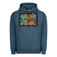 Pigment Midnight Navy wooden cross background Urban Hoodie - BarkalooDesign