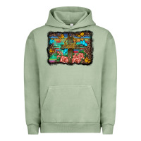Pigment Oil Green wooden cross background Urban Hoodie - BarkalooDesign