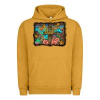 Pigment Peanut Butter wooden cross background Urban Hoodie - BarkalooDesign