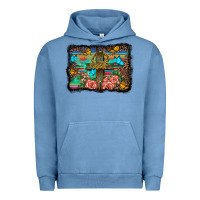 Pigment Pebble Blue wooden cross background Urban Hoodie - BarkalooDesign