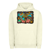 Pigment Pistachio wooden cross background Urban Hoodie - BarkalooDesign