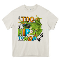 Cream too hip to hop frog Heavy Core Tee - LillyAllenDesigns