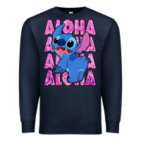 Navy aloha stitch Premium Sweatshirt - Zillion Design Studio
