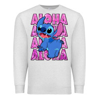 Oatmeal Heather aloha stitch Premium Sweatshirt - Zillion Design Studio