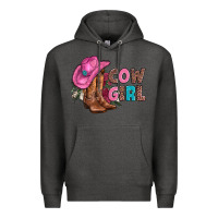 Charcoal Heather valentine day boots hat and roses Premium Hoodie - AdoDesignShop
