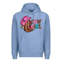 Colony Blue valentine day boots hat and roses Premium Hoodie - AdoDesignShop