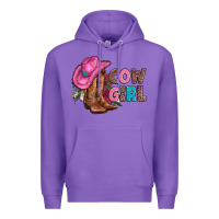 Purple valentine day boots hat and roses Premium Hoodie - AdoDesignShop