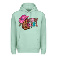 Seafoam valentine day boots hat and roses Premium Hoodie - AdoDesignShop