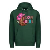 Sports Green valentine day boots hat and roses Premium Hoodie - AdoDesignShop