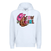 White valentine day boots hat and roses Premium Hoodie - AdoDesignShop