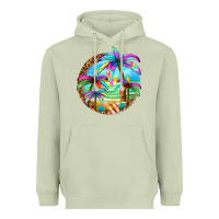 Matcha summer colorful palms Heavyweight Hoodie - texasbilliewilder