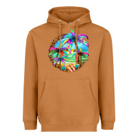 Meerkat summer colorful palms Heavyweight Hoodie - texasbilliewilder