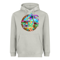 Moon Dust summer colorful palms Heavyweight Hoodie - texasbilliewilder