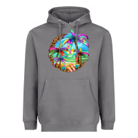 Storm summer colorful palms Heavyweight Hoodie - texasbilliewilder