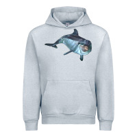 Heather Grey bottlenose dolphin Urban Hoodie - LillyAllenDesigns
