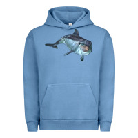 Pigment Pebble Blue bottlenose dolphin Urban Hoodie - LillyAllenDesigns
