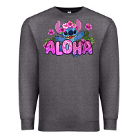 Charcoal Heather aloha summer stitch Premium Sweatshirt - Zillion Design Studio