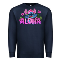 Navy aloha summer stitch Premium Sweatshirt - Zillion Design Studio