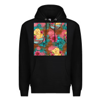 Black hatched egg easter chicks seamless pattern Premium Hoodie - Artiststas