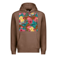 Chestnut hatched egg easter chicks seamless pattern Premium Hoodie - Artiststas