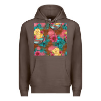 Coffee hatched egg easter chicks seamless pattern Premium Hoodie - Artiststas