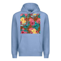 Colony Blue hatched egg easter chicks seamless pattern Premium Hoodie - Artiststas