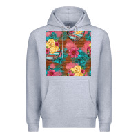 Heather Grey hatched egg easter chicks seamless pattern Premium Hoodie - Artiststas