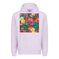 Lilac hatched egg easter chicks seamless pattern Premium Hoodie - Artiststas