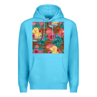 Ocean Blue hatched egg easter chicks seamless pattern Premium Hoodie - Artiststas