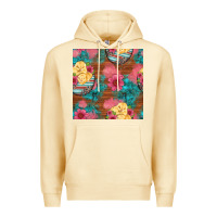 Pina Colada hatched egg easter chicks seamless pattern Premium Hoodie - Artiststas