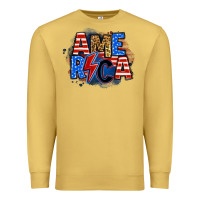 Antique Gold america lightning bolt Premium Sweatshirt - Zillion Design Studio