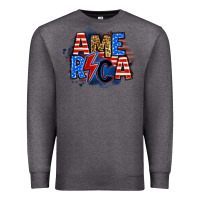Charcoal Heather america lightning bolt Premium Sweatshirt - Zillion Design Studio