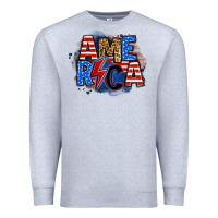 Heather Grey america lightning bolt Premium Sweatshirt - Zillion Design Studio