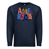Navy america lightning bolt Premium Sweatshirt - Zillion Design Studio