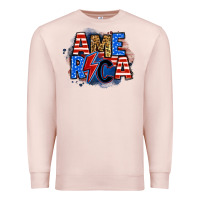 Pale Pink america lightning bolt Premium Sweatshirt - Zillion Design Studio