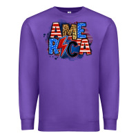 Purple america lightning bolt Premium Sweatshirt - Zillion Design Studio