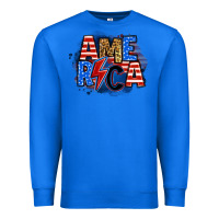 True Royal america lightning bolt Premium Sweatshirt - Zillion Design Studio