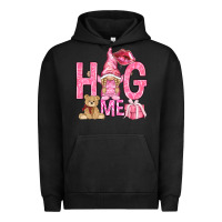 Pigment Black hug me with gnome Urban Hoodie - NancyCooperArtShop