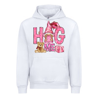 White hug me with gnome Urban Hoodie - NancyCooperArtShop