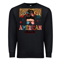 Black american mom junkie messy bun Premium Sweatshirt - Zillion Design Studio