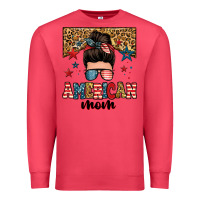 Cardinal american mom junkie messy bun Premium Sweatshirt - Zillion Design Studio