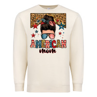 Sandshell american mom junkie messy bun Premium Sweatshirt - Zillion Design Studio