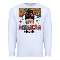 White american mom junkie messy bun Premium Sweatshirt - Zillion Design Studio