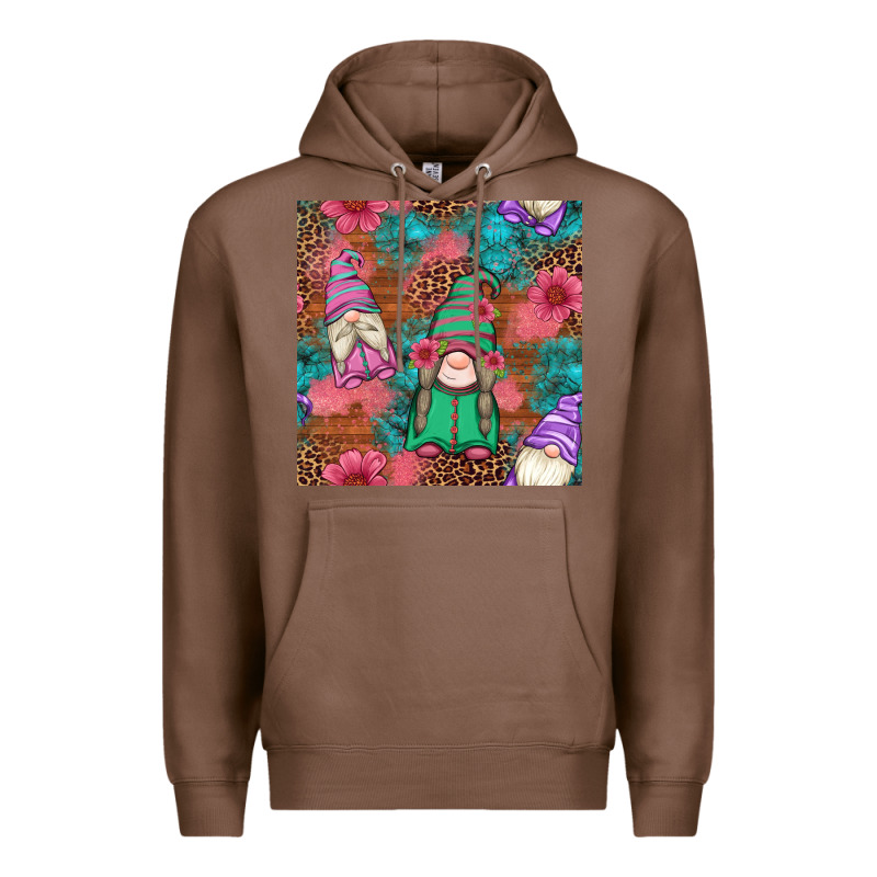 Floral Easter Gnomes Seamless Pattern Premium Hoodie by Artiststas | Teevron