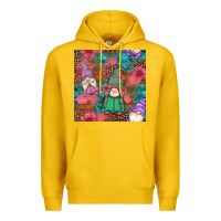 Lemon floral easter gnomes seamless pattern Premium Hoodie - Artiststas