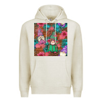 Oatmeal Heather floral easter gnomes seamless pattern Premium Hoodie - Artiststas