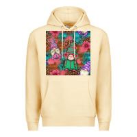 Pina Colada floral easter gnomes seamless pattern Premium Hoodie - Artiststas